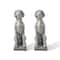 Glitzhome® 28.25" Light Gray Sitting Labrador Retriever Dog Statues, 2ct.
